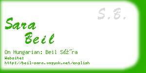 sara beil business card